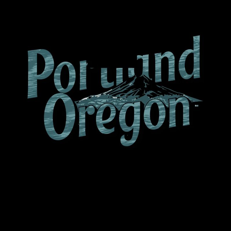 Oregon Graphic with Mountain Art