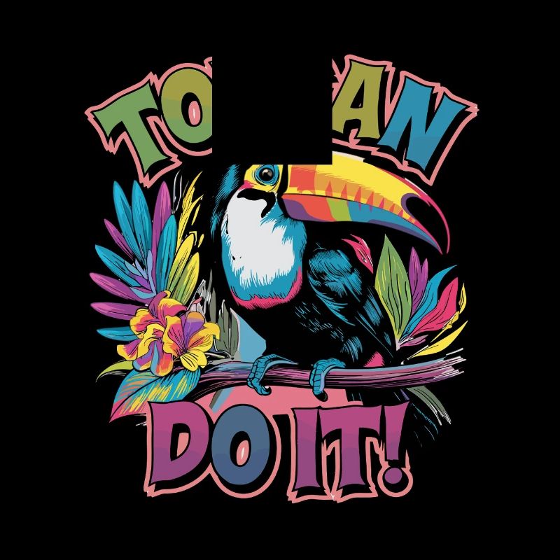 Toucan Fais-le ! Toucan coloré sur branche avec