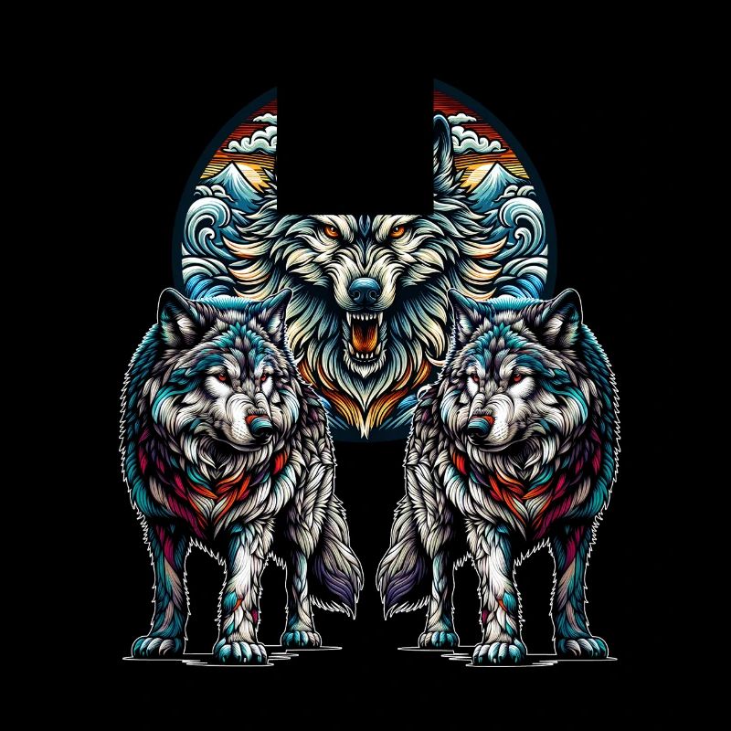 Wikinger Wolf Wölfe