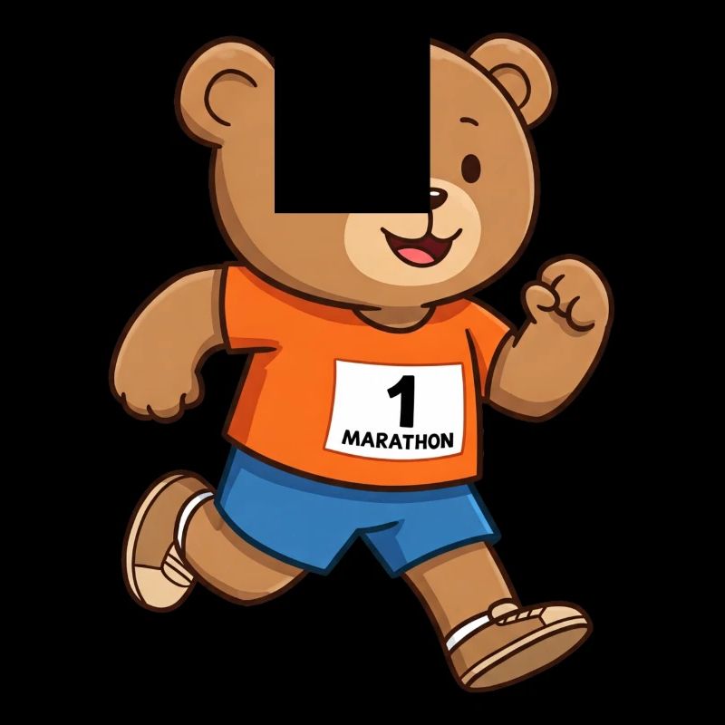 Teddy Bear Marathon Runner