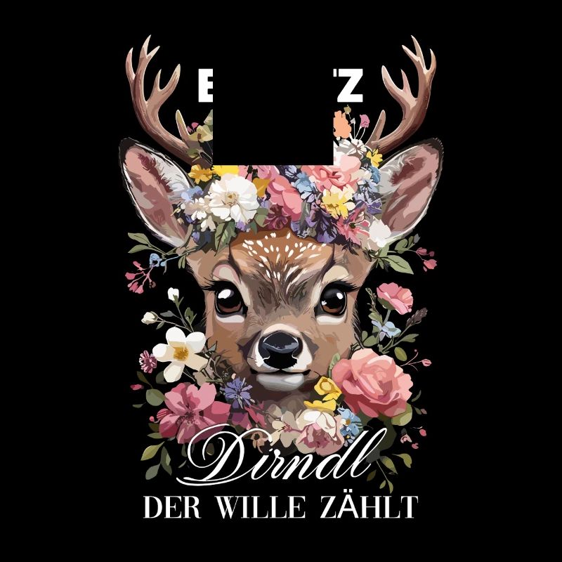 Ersatz Dirndl Blumen Hirsch Der Wille Zählt