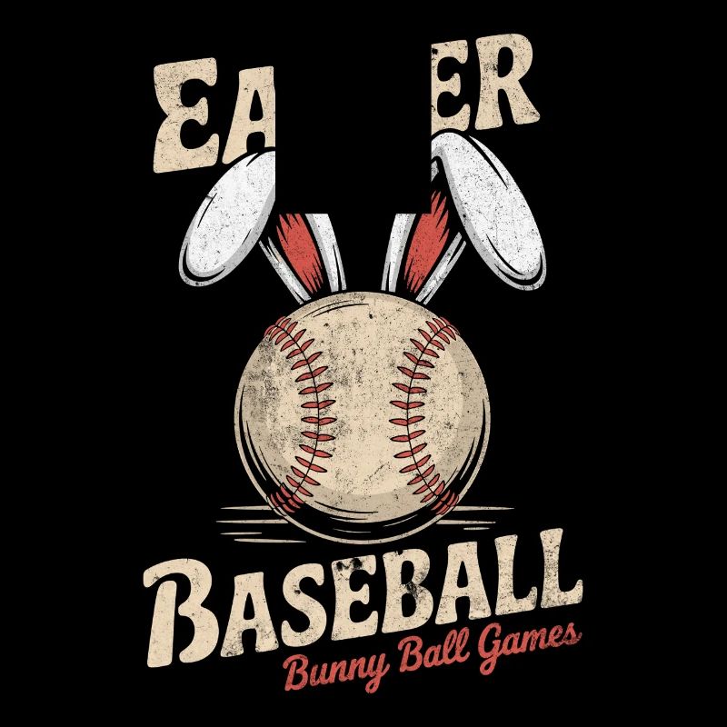 Baseball avec oreilles de lapin Conception de Pâques