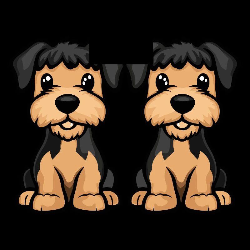 Airedale Terrier Dog Comic