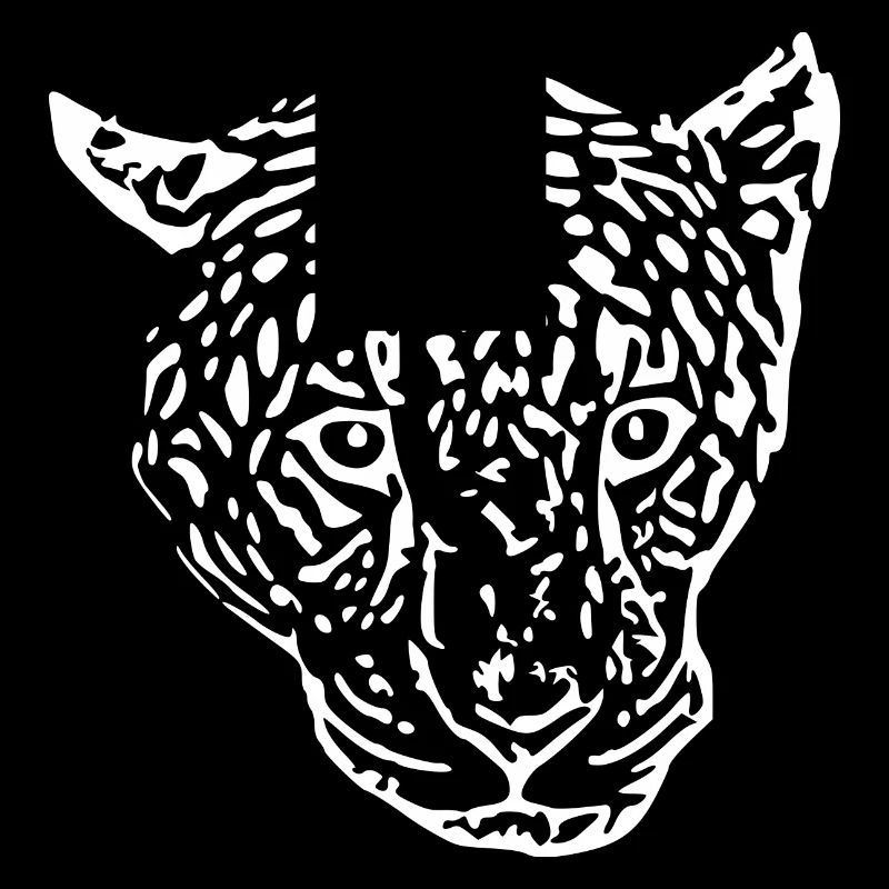 leopard head white
