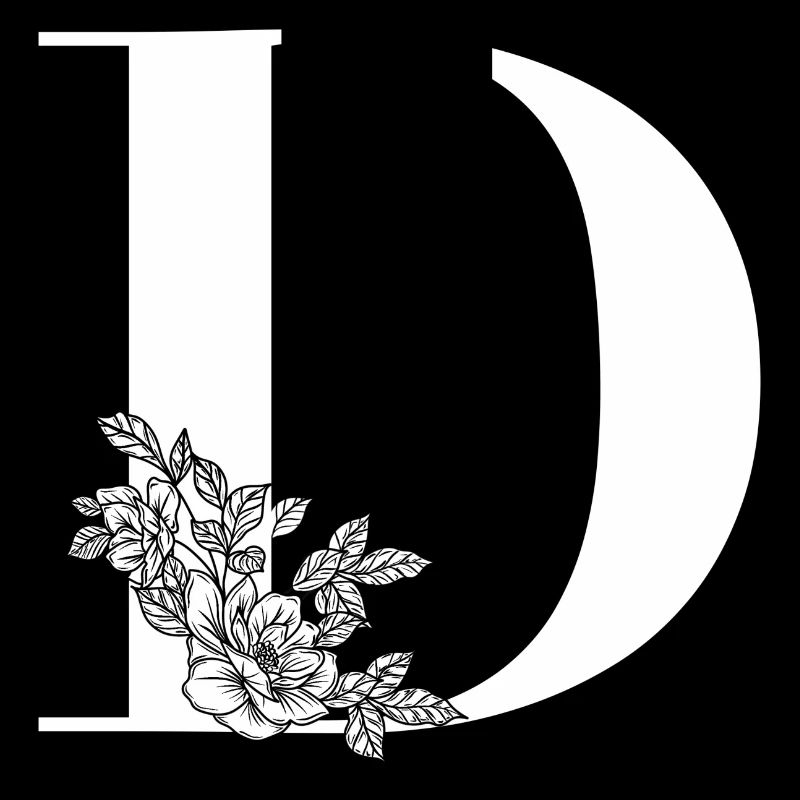 Buchstabe D Blume