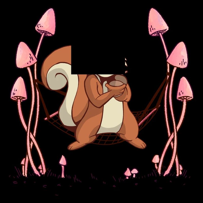 Eichhörnchen Waldtiere Hängematte.