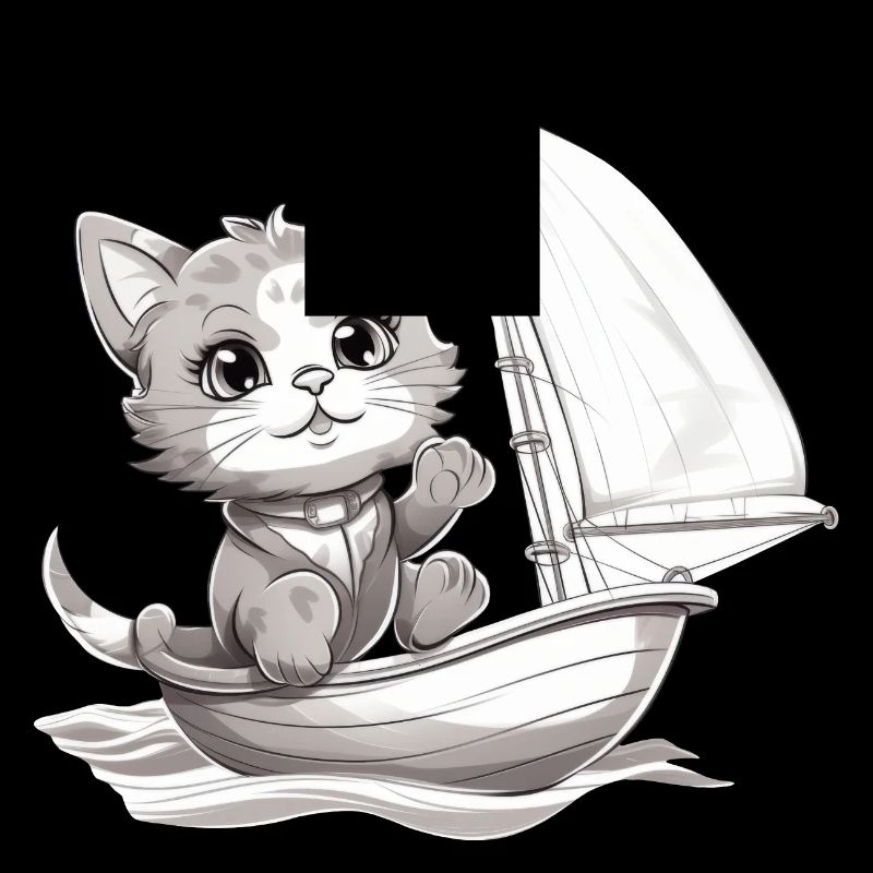 Chat à voile sur dériveur