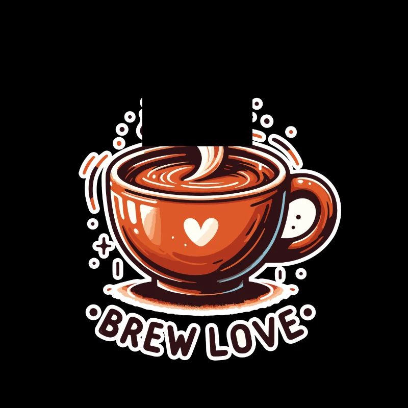 Brew Love - Coffee Cup Illustration