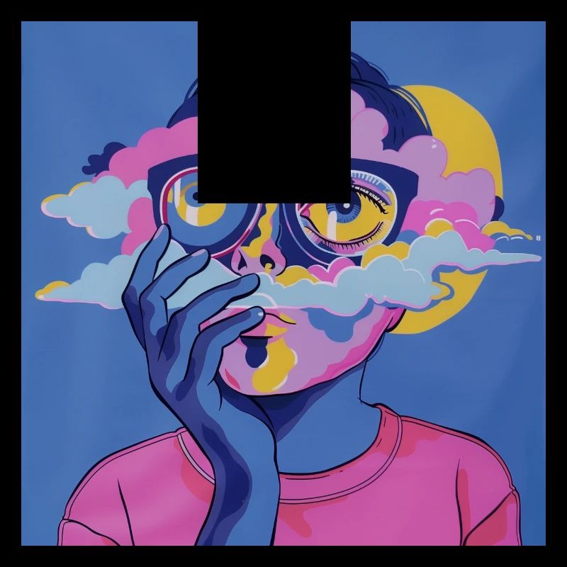 Psychedelisches Gesicht