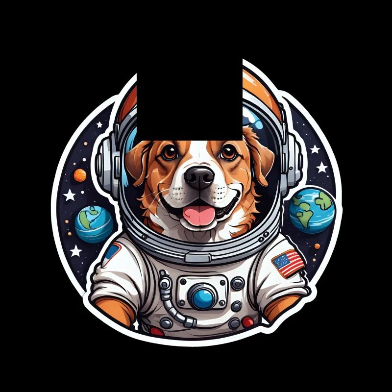 Astronaut Dog in Space