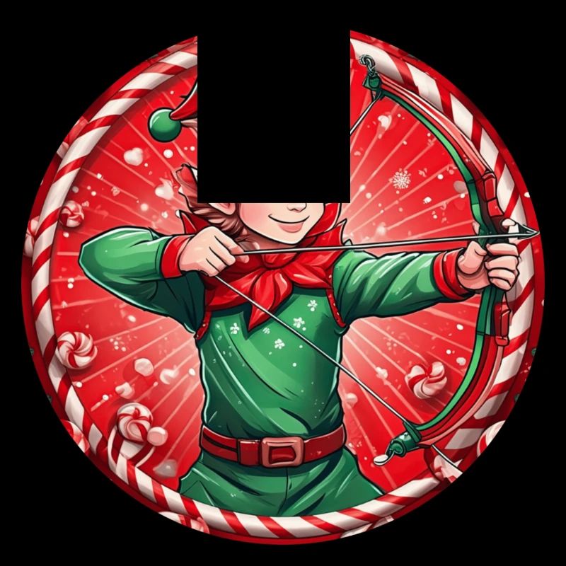 Weihnachtself Bogenschießen