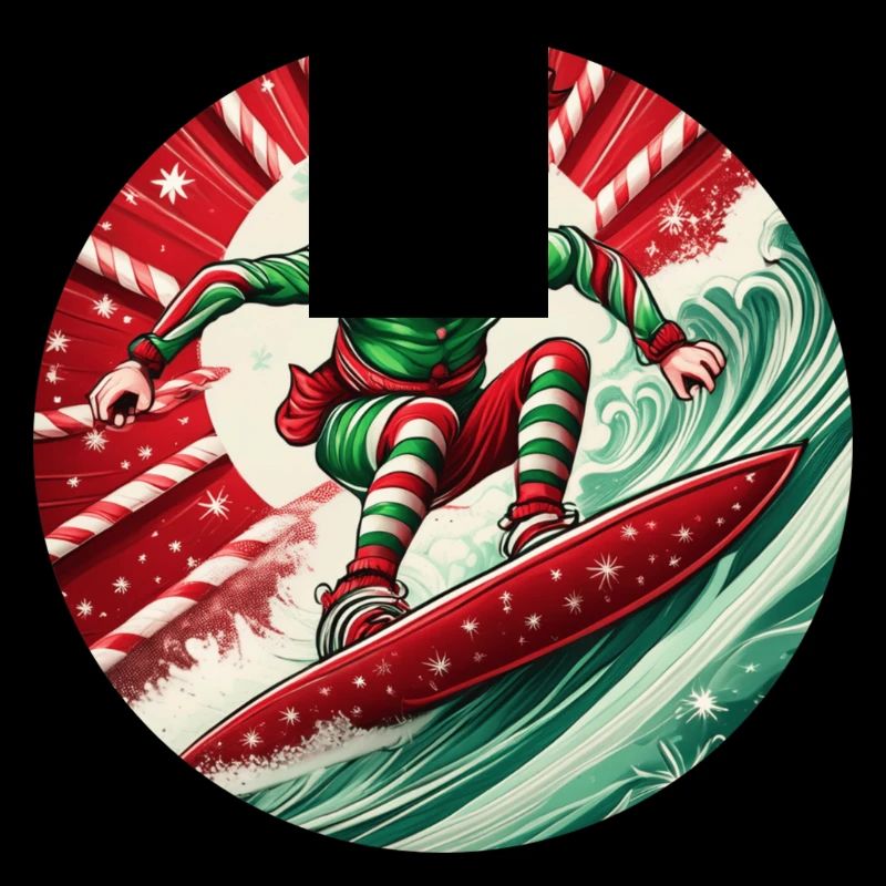 Surf elfe de Noël