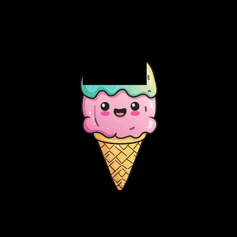 Glace avec visage