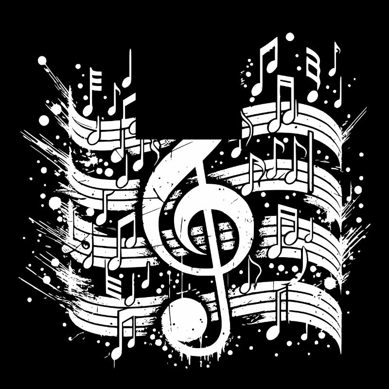 Wild Crazy Notes de musique avec clé