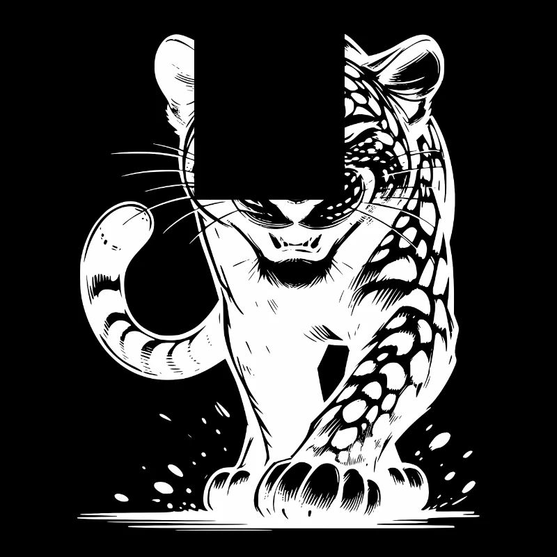 Listiger Leopard jagend mit Flecken