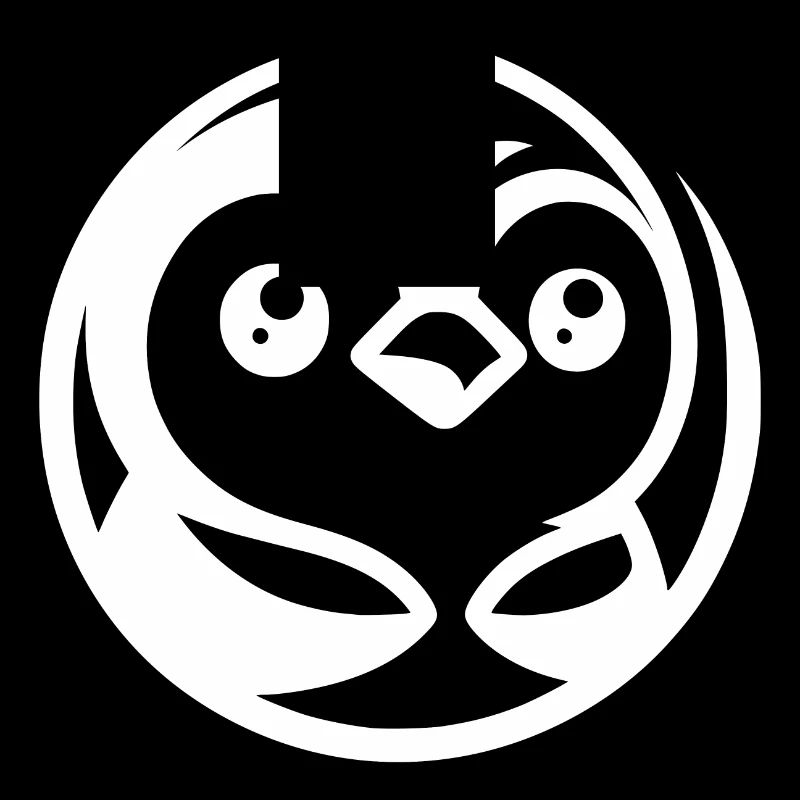 Dessin de pingouin minimaliste avec un charme comique