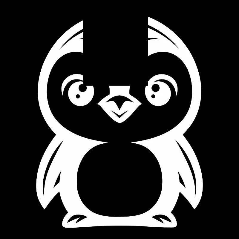 Cute Comic Penguin Drawing