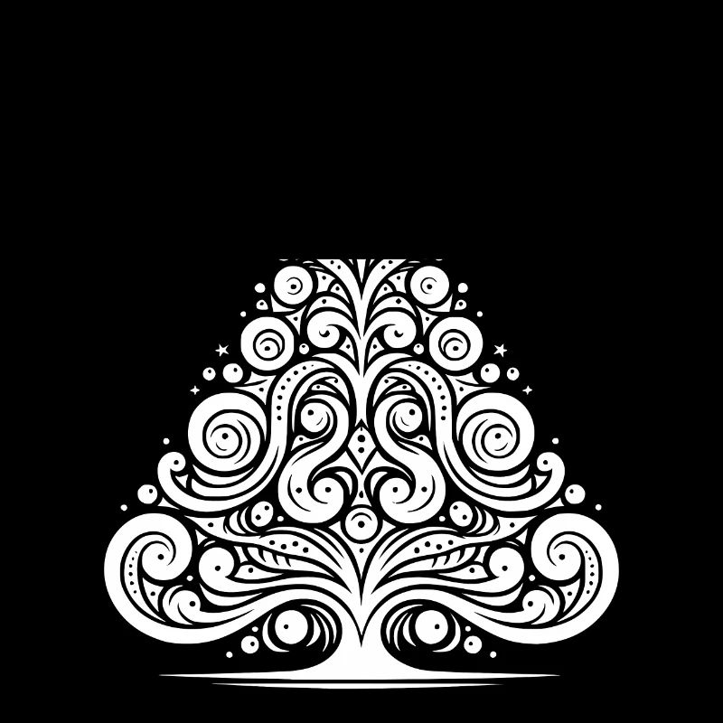 Modern tree with festive elegance and ornaments