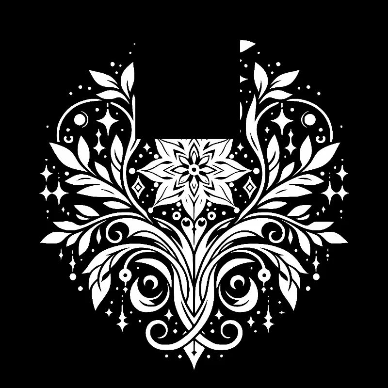 Ornement de tatouage élégant avec des éléments floraux