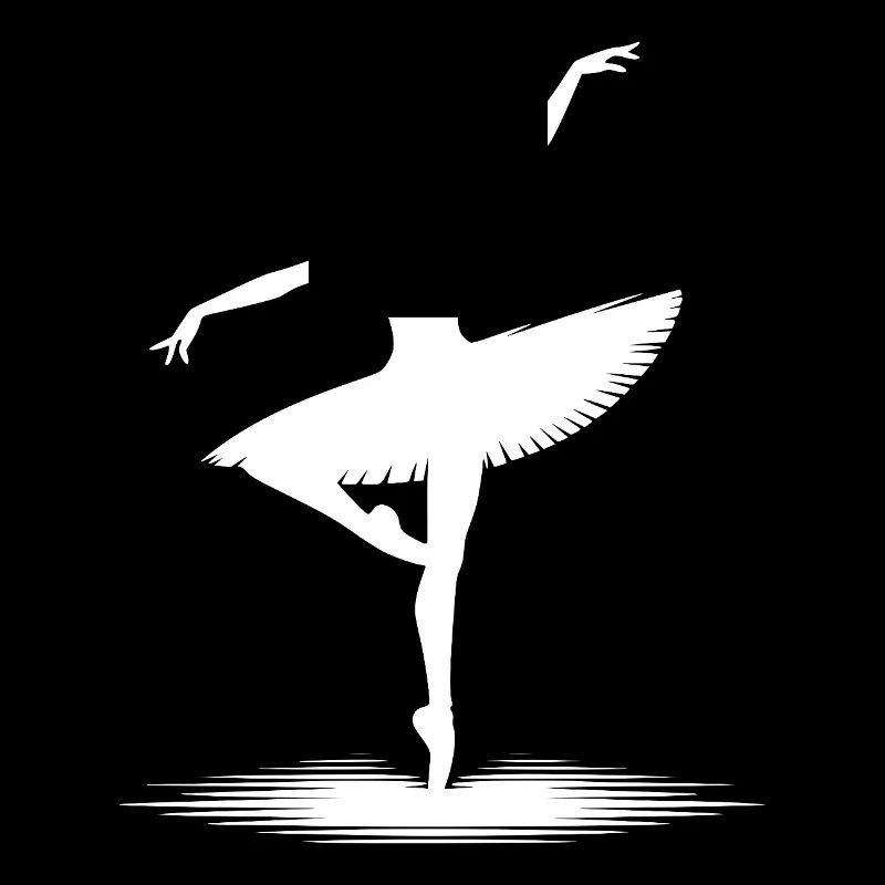 Conception de danse esthétique avec pose classique