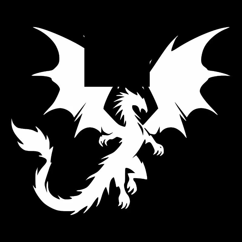 Large flying dragon with huge wings