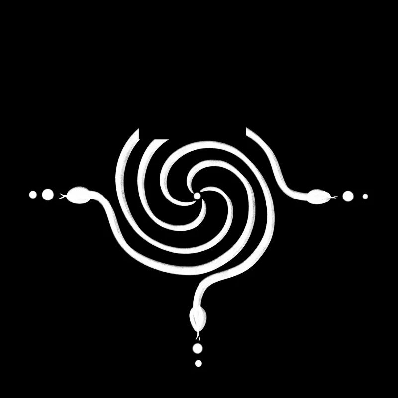 Schlangen in Form einer Spirale