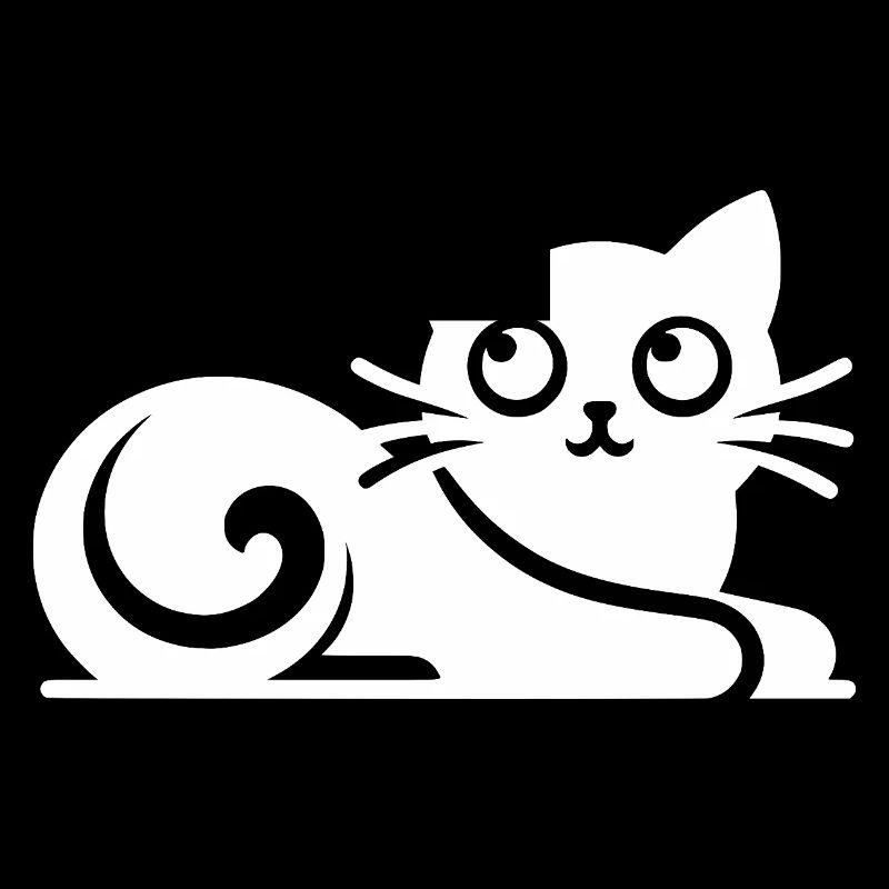 Cute Abstract Cats Drawing