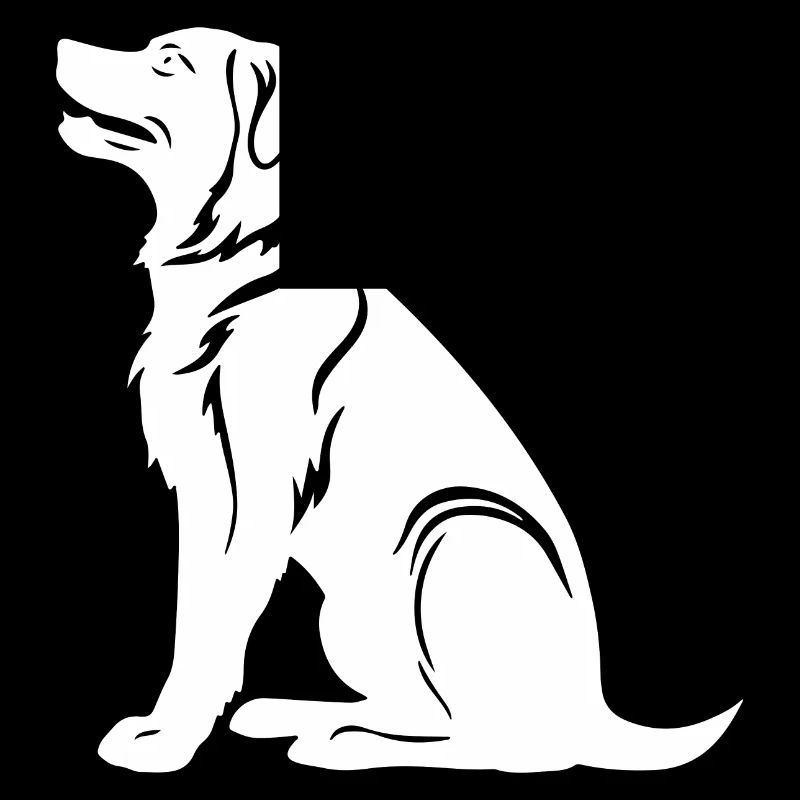Silhouette de chien Samoyède