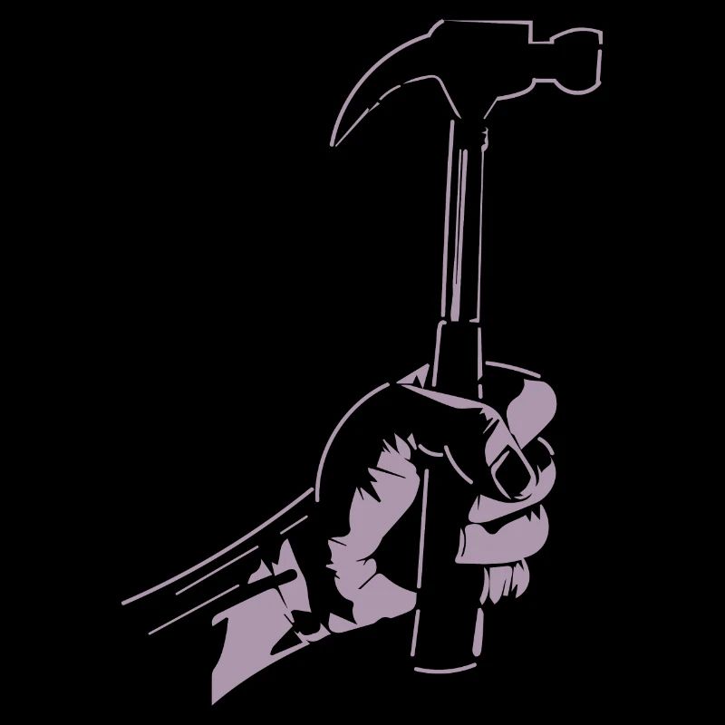 Zimmerer Hammer Silhouette Minimalistisch