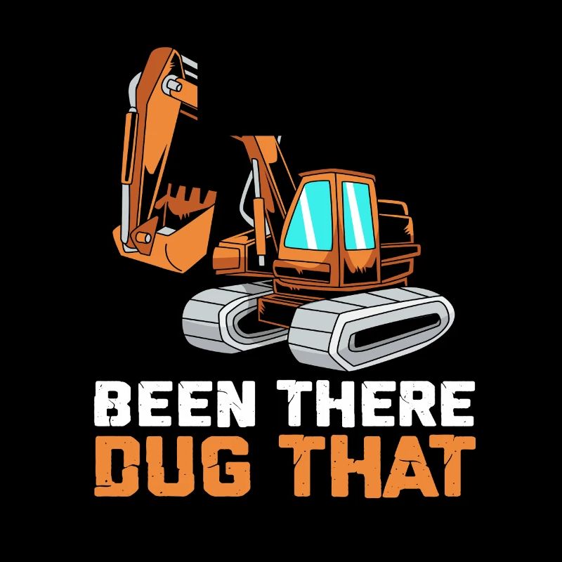 Construction site excavator driver excavation