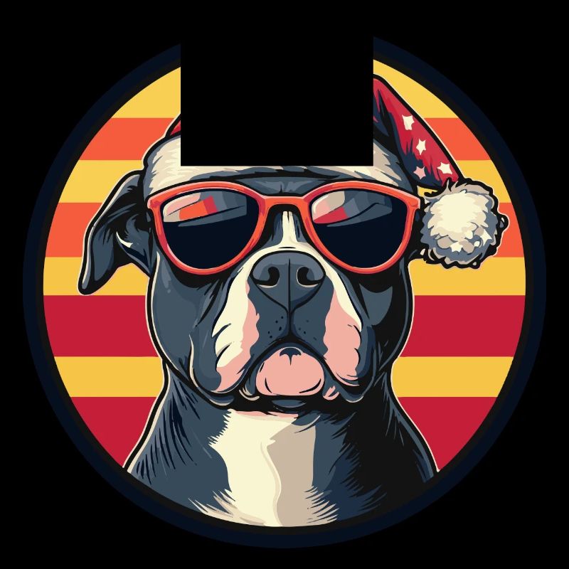 Pit Terrier Chien Noël Cool