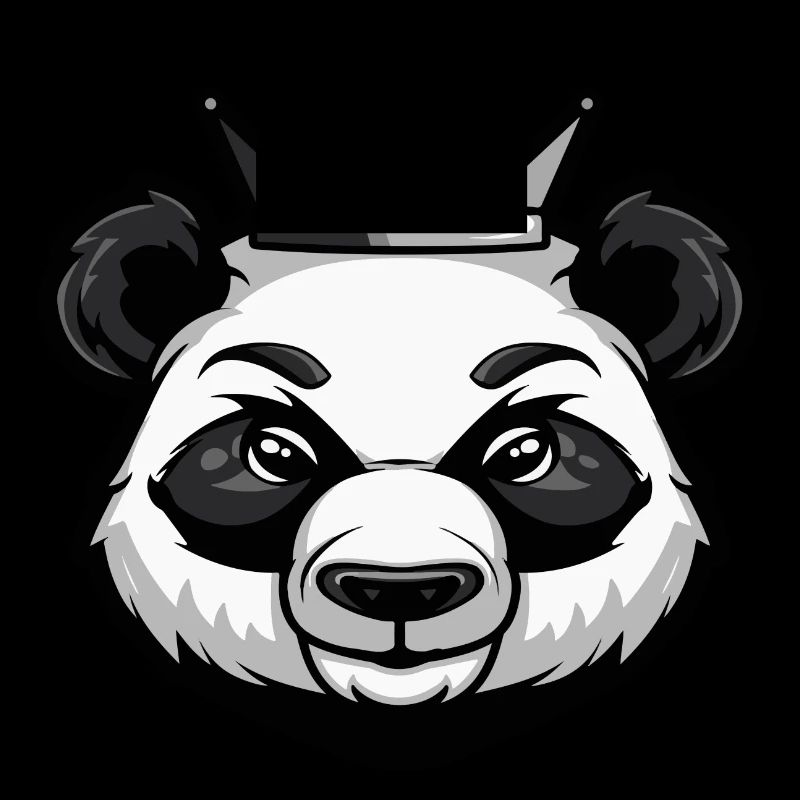 Panda Kopf Krone