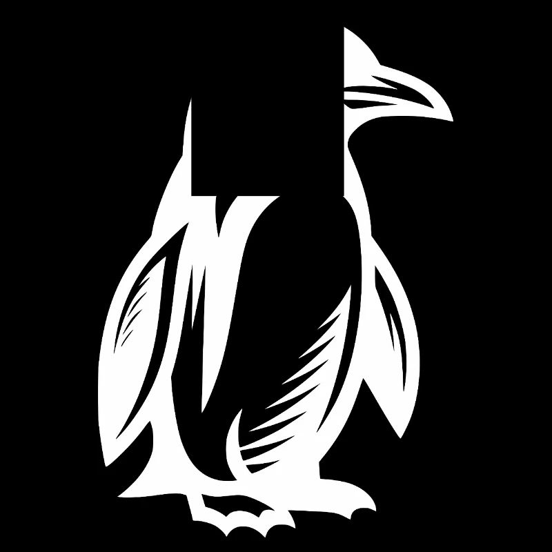 Mignon queue de pie porteur pingouin style tatouage