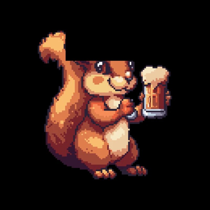 Squirrel Beer Pixel