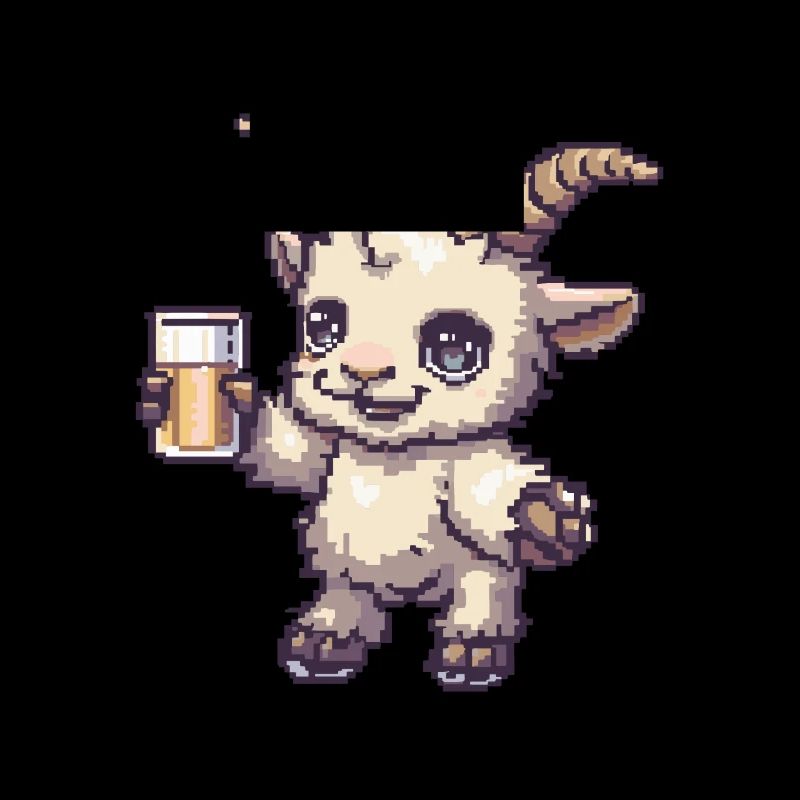 Bergziege Bier Pixel