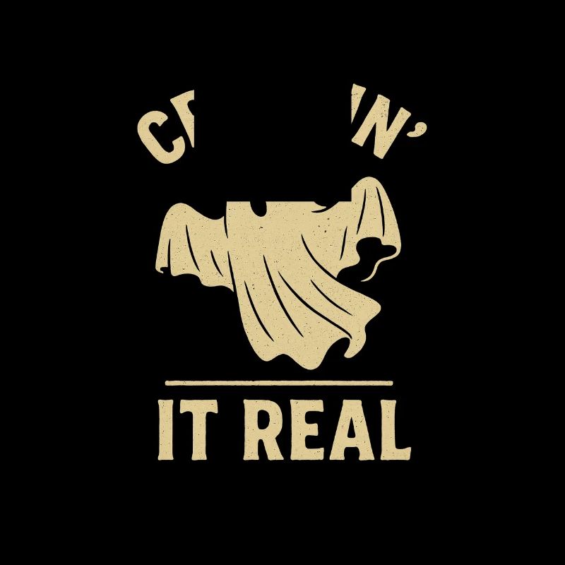 Halloween Geist mit Spruch Creepin' It Real