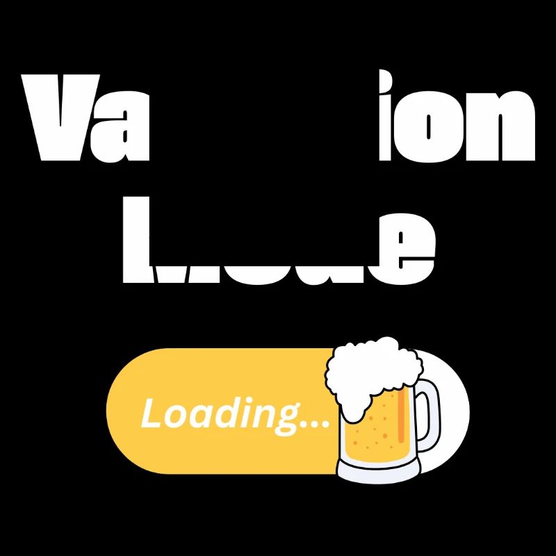Vacation Mode On – Beer with loading bar (light)