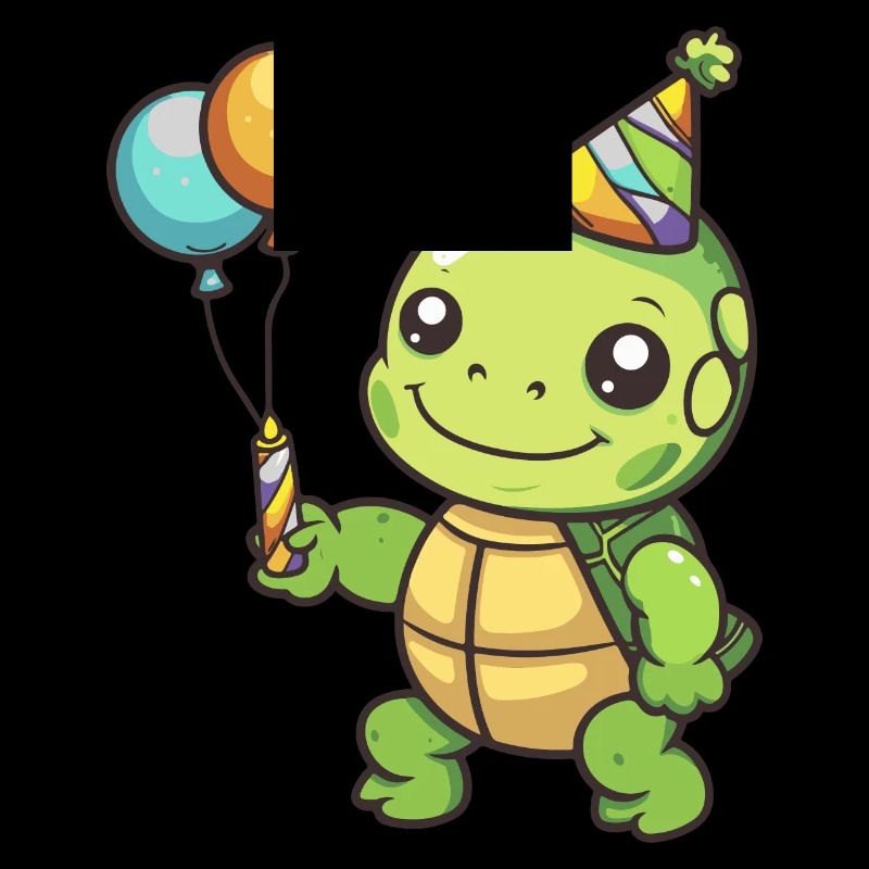 Bande dessinée d’anniversaire de tortue
