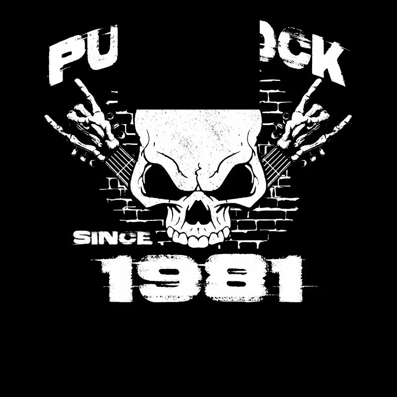 43rd Birthday - Punk Rock Since 1981 Skull Rock