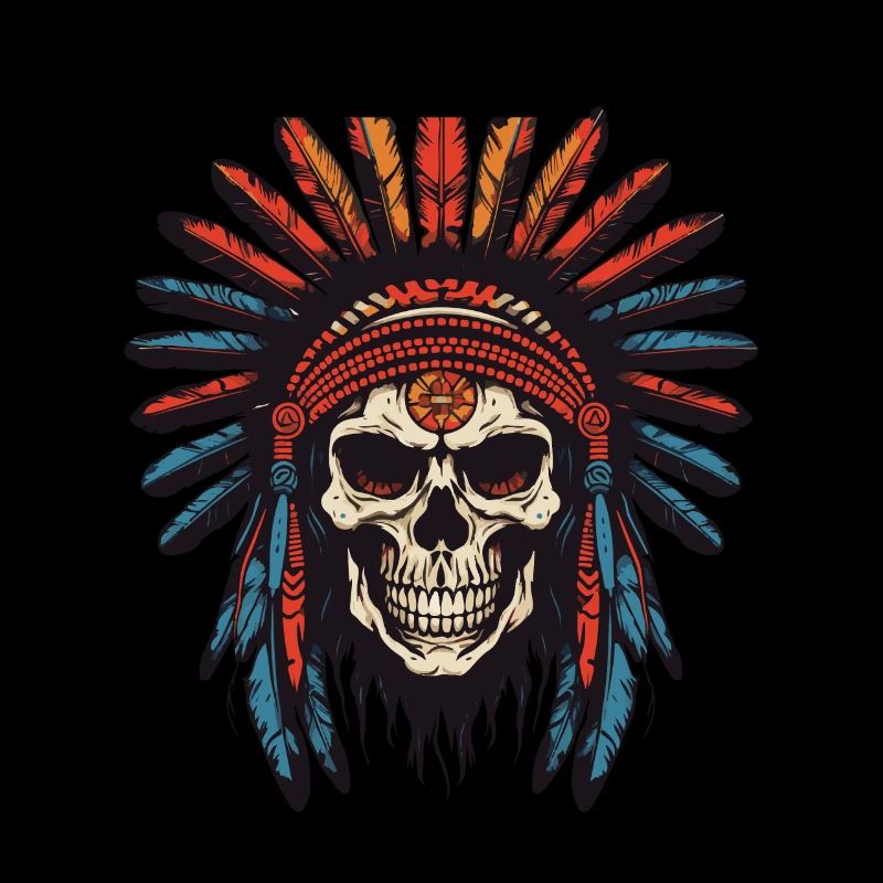 Apache Indian Chief Skull