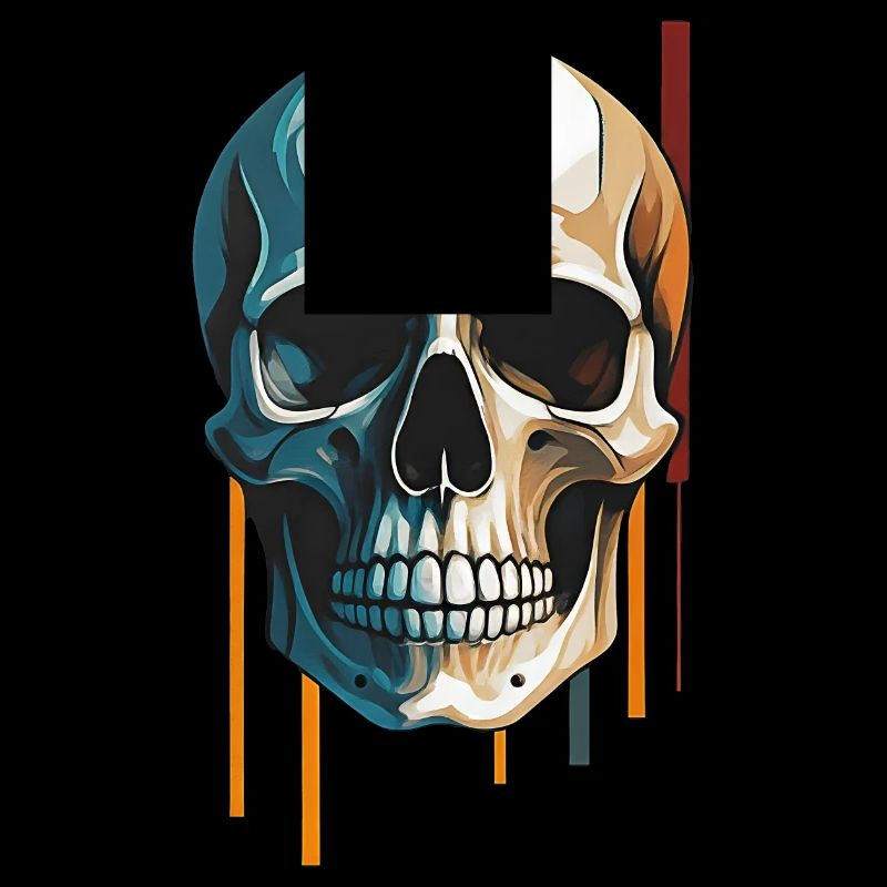 Skull Art - Crâne moderne dans un design bicolore