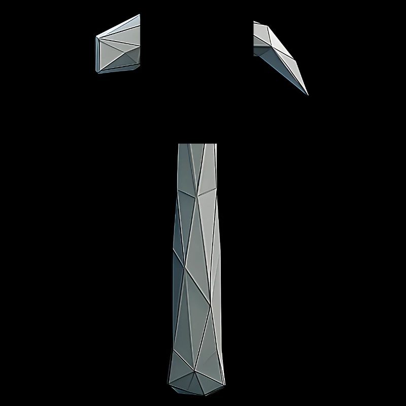 Marteau Low Poly - Outil artisanal