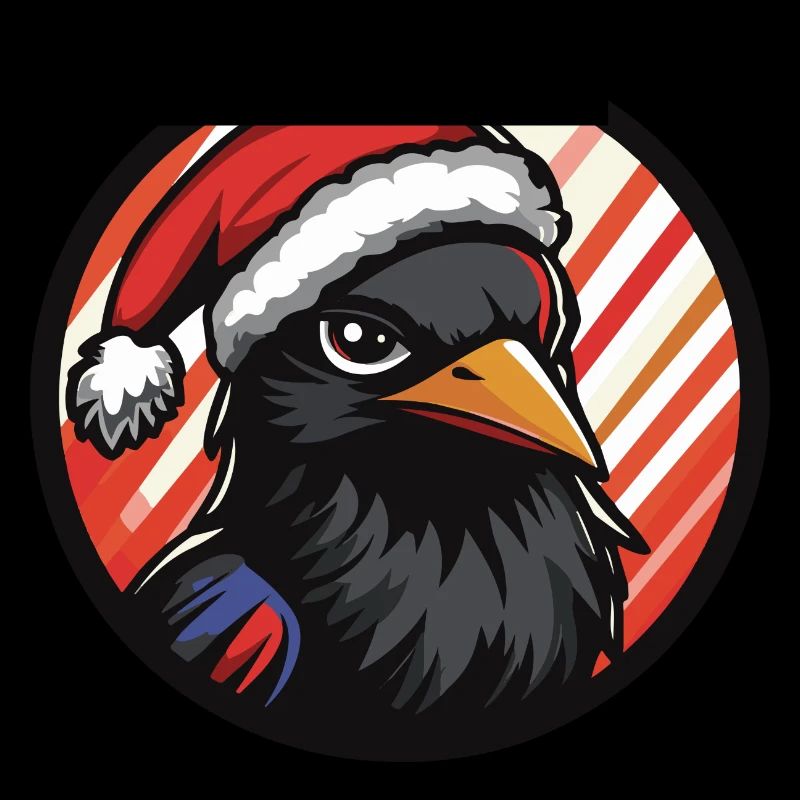 Rabe Krähe Weihnachten Christmas