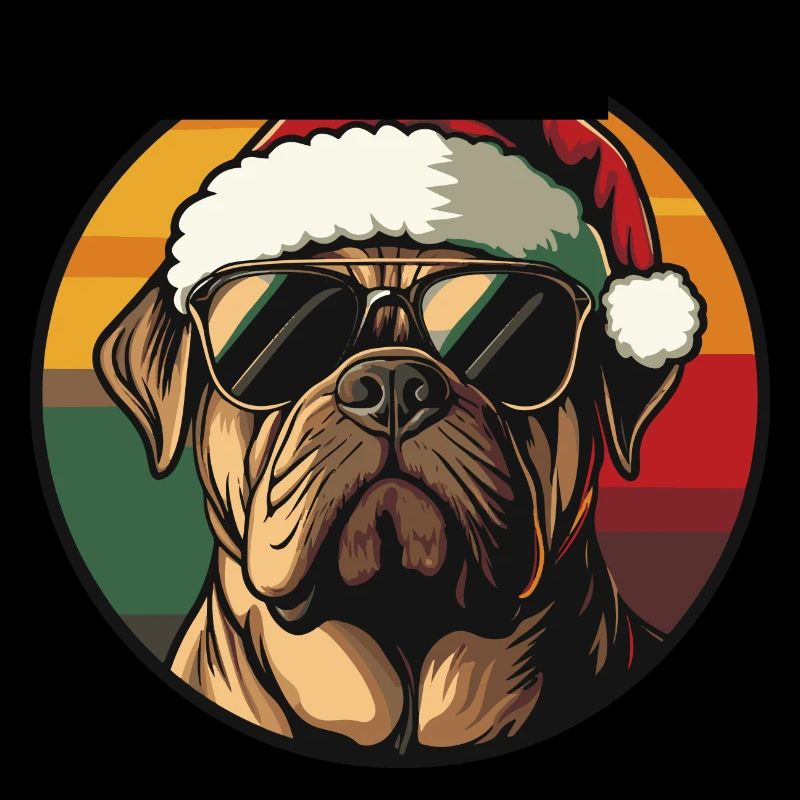 Mastiff Chien Noël Cool
