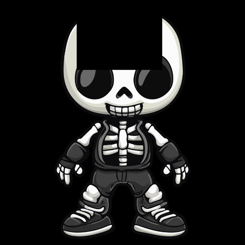 Skeleton Comic Halloween Kawaii