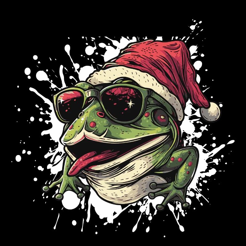 Grenouille Noël Drôle