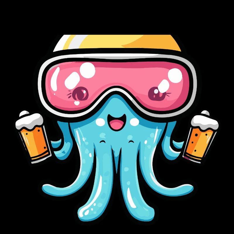 Qualle Apres Ski Bier Comic
