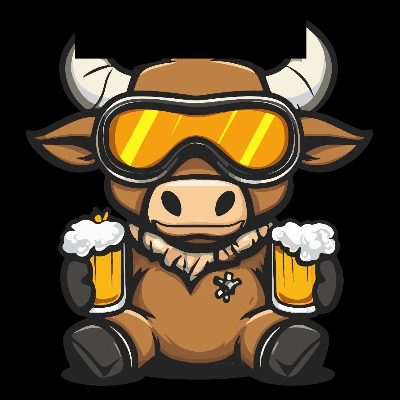 Stier Apres Ski Bier Comic
