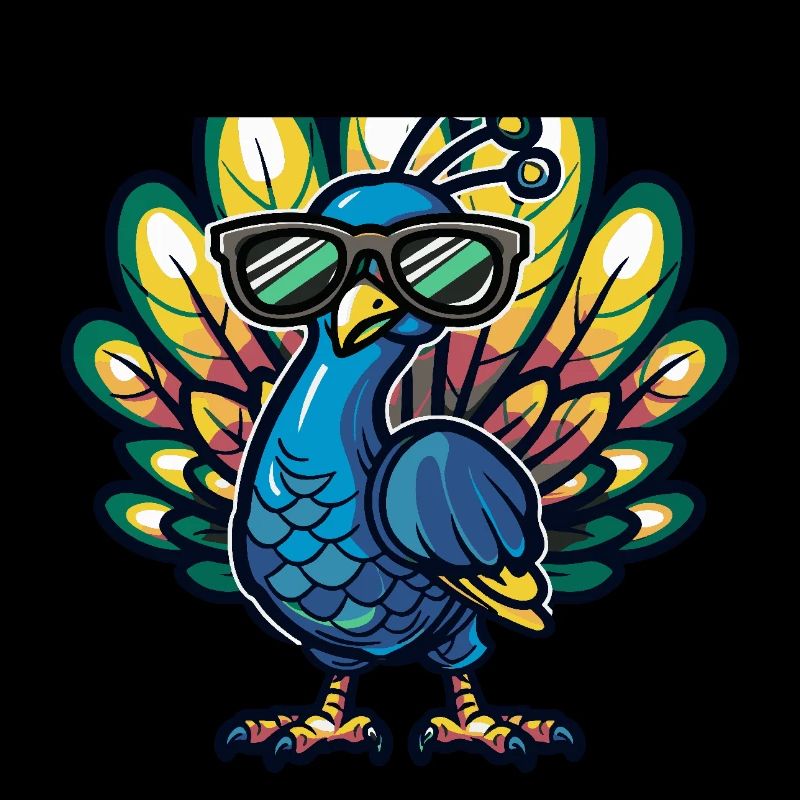 Peacock Bird Cool Comic
