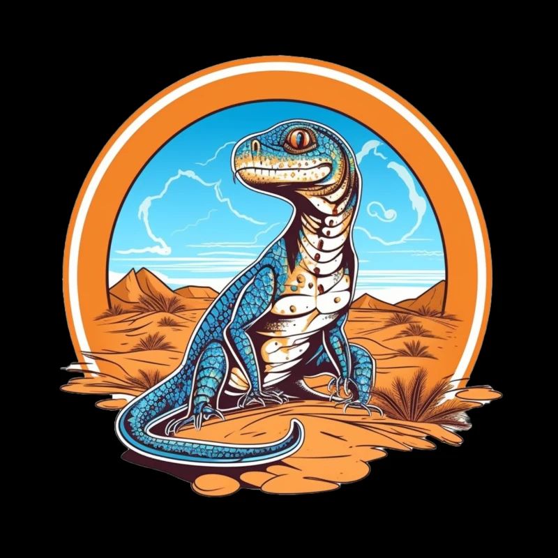 lézard dans la conception de paysage désertique